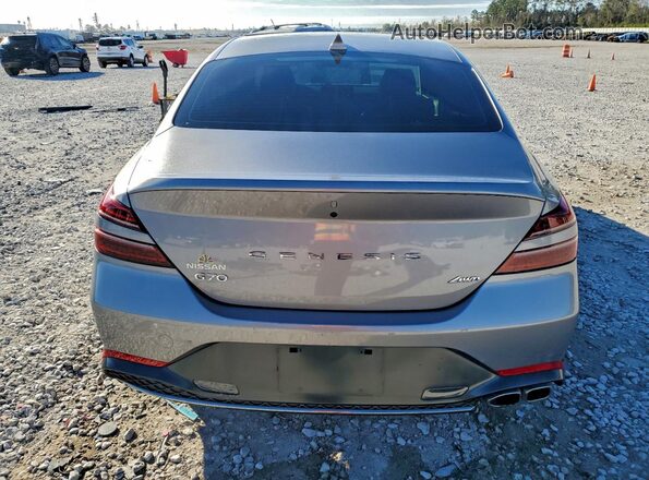 KMTG34TA4PU122155 2023 GENESIS G70 Серебряный Вид сзади