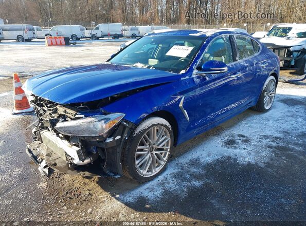 KMTG64LA9MU076048 2021 GENESIS G70 Blue Przód lewy
