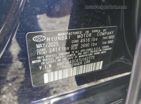 KMTG64SC4TU162773 2026 GENESIS G70 Blue Widok komory silnika