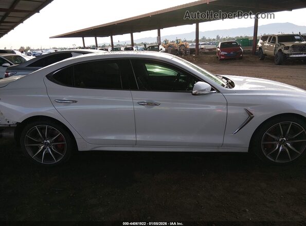 KMTG74LE6MU073169 2021 GENESIS G70 White Vista interior de 360 grados