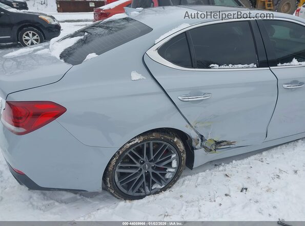 KMTG74LEXKU031746 2019 GENESIS G70 Blue Front view