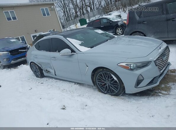 KMTG74LEXKU031746 2019 GENESIS G70 Blue Rear interior view