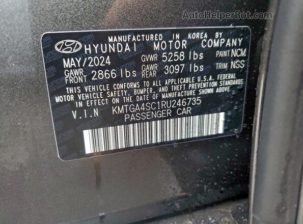 KMTGA4SC1RU246735 2024 GENESIS G80 Gray Widok komory silnika