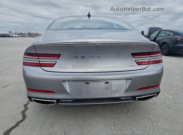 KMTGB4SC6MU082565 2021 GENESIS G80 Gray უკანა ხედი