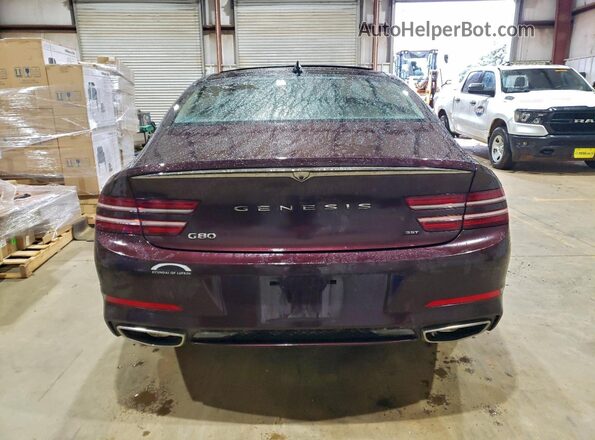 KMTGC4SD5MU048185 2021 GENESIS G80 Burgundy Rear view