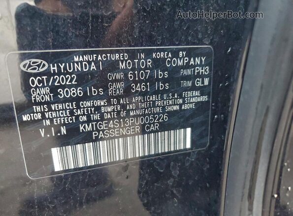 KMTGE4S13PU005226 2023 GENESIS G80 Черный Вид подкапотного пространства