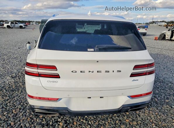 KMUHBDSB1RU177744 2024 GENESIS GV80 White უკანა ხედი