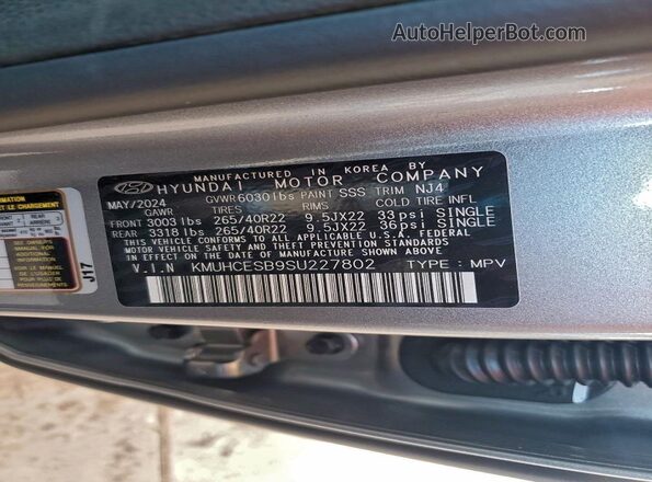KMUHCESB9SU227802 2025 GENESIS GV80 Silver 