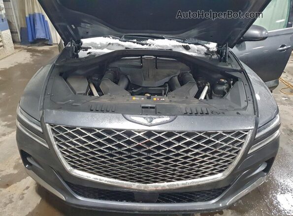 KMUHCESC0MU049032 2021 GENESIS GV80 Gray Engine compartment view