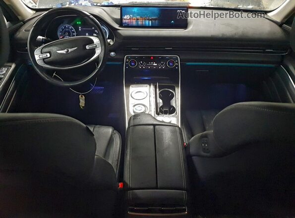 KMUHCESC0MU049032 2021 GENESIS GV80 Gray Dashboard view