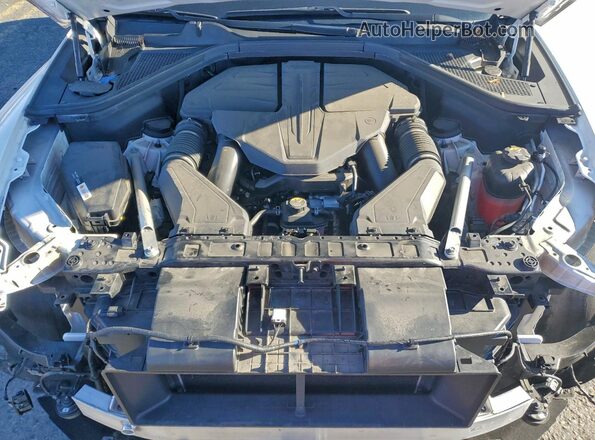 KMUHCESC2PU127055 2023 GENESIS GV80 White Vista del compartimento del motor