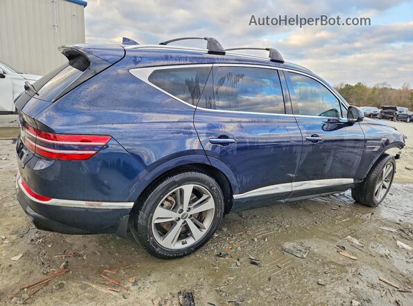KMUHCESC6NU076334 2022 GENESIS GV80 Blue Rear right