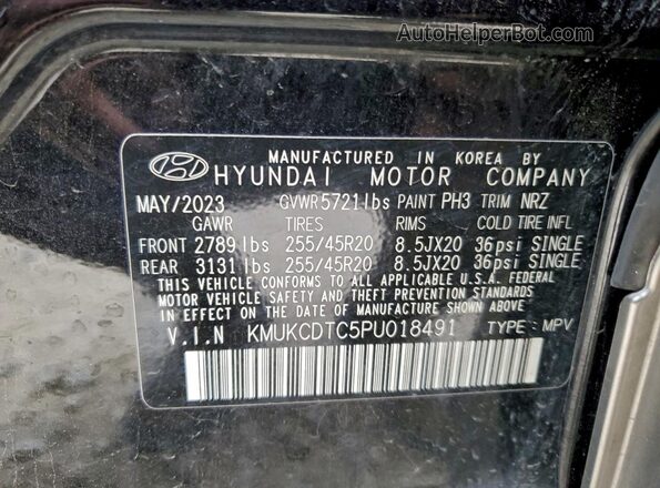 KMUKCDTC5PU018491 2023 GENESIS GV60 Black სალონის 360-გრადუსიანი ხედი