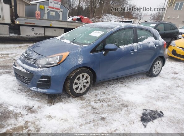 KNADM5A33G6621524 2016 KIA RIO Blue წინა მარცხენა ხედი სამი მეოთხედიდან