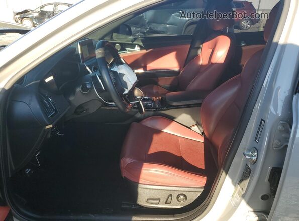 KNAE15LA2M6097089 2021 KIA STINGER Gray Widok wnętrza z przodu