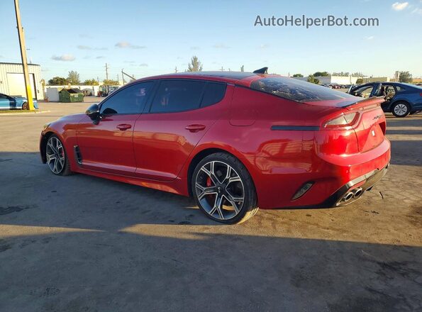 KNAE35LC2M6089134 2021 KIA STINGER Red Հետևի ձախ