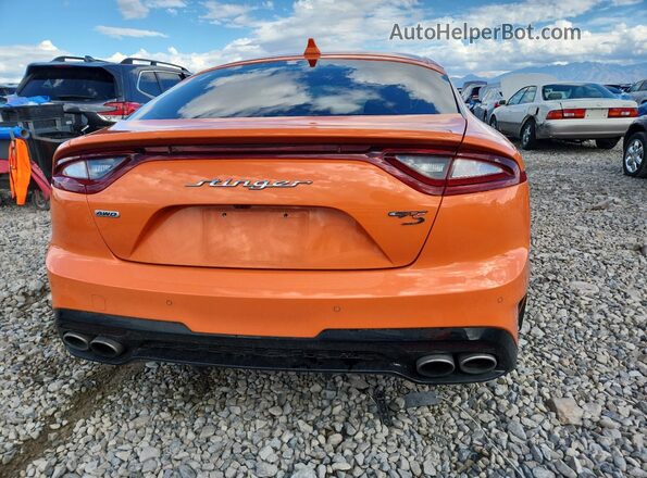 KNAE35LC7K6068616 2019 KIA STINGER Оранжевый Вид сзади