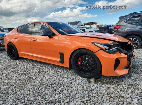 KNAE35LC7K6068616 2019 KIA STINGER Оранжевый Передняя правая четверть