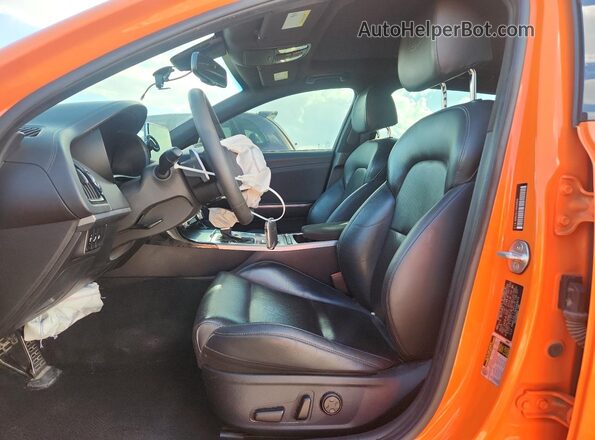 KNAE35LC7K6068616 2019 KIA STINGER Оранжевый Вид салона спереди