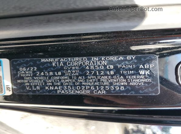KNAE35LD2P6125398 2023 KIA STINGER Black Engine compartment view