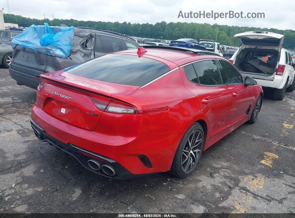 KNAE35LD3N6110664 2022 KIA STINGER Red Задня права чверть