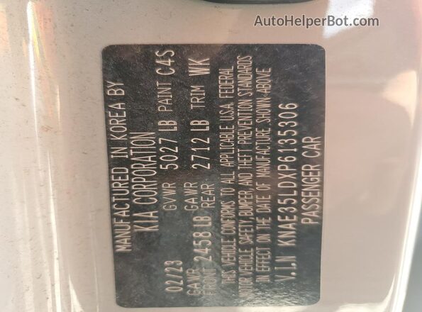 KNAE35LDXP6135306 2023 KIA STINGER Gray Vista del compartimento del motor