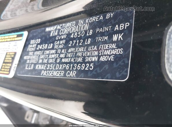 KNAE35LDXP6136925 2023 KIA STINGER Черный Вид подкапотного пространства