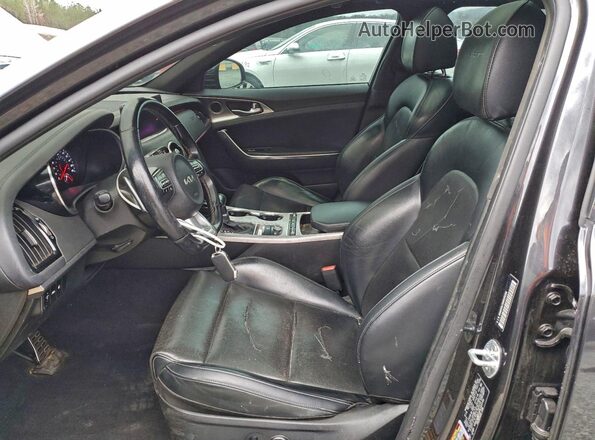 KNAE45LC6N6100196 2022 KIA STINGER Charcoal წინა სალონის ხედი