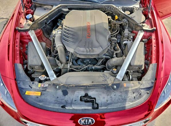 KNAE55LC3L6080502 2020 KIA STINGER Red უკანა სალონის ხედი