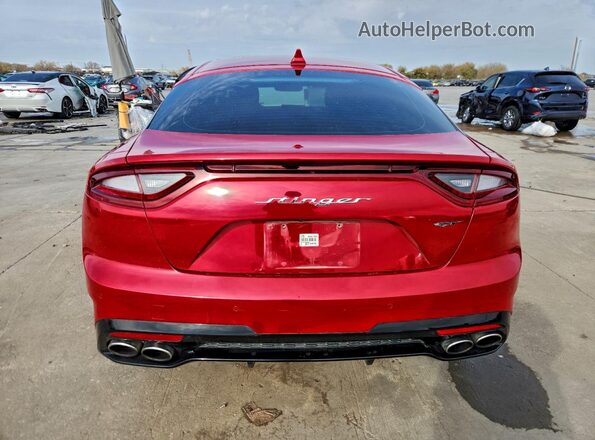 KNAE55LC3L6080502 2020 KIA STINGER Red უკანა ხედი
