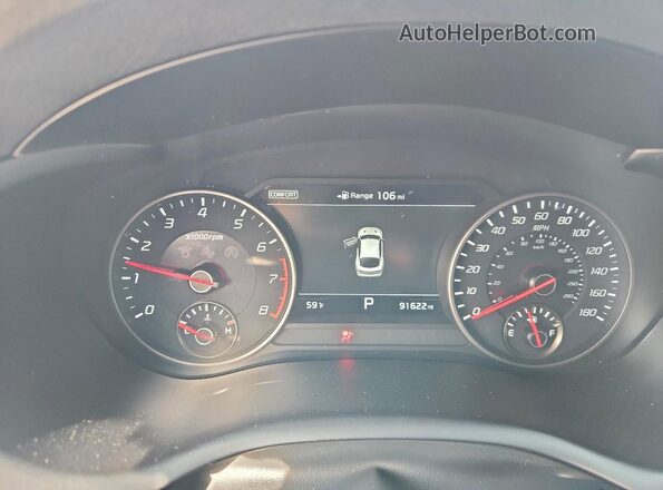KNAE55LC3L6080502 2020 KIA STINGER Red ხელსაწყოთა პანელის ხედი