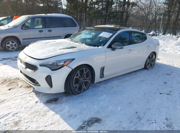 KNAE55LC5M6090756 2021 KIA STINGER White Передня ліва чверть