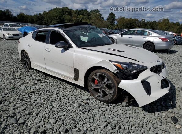 KNAE55LC5M6096749 2021 KIA STINGER White Przód prawy