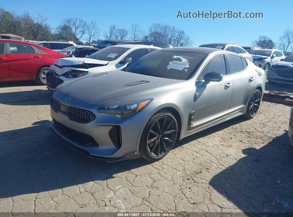 KNAE55LC9P6134746 2023 KIA STINGER Gray წინა მარცხენა ხედი სამი მეოთხედიდან