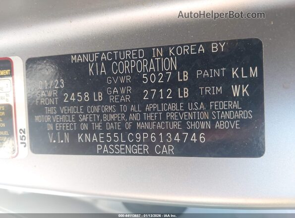 KNAE55LC9P6134746 2023 KIA STINGER Gray ძრავის განყოფილების ხედი