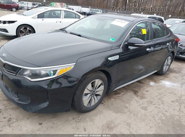 KNAGT4LE2J5020238 2018 KIA OPTIMA HYBRID Black წინა მარცხენა ხედი სამი მეოთხედიდან