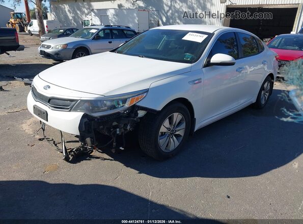 KNAGT4LE6J5024342 2018 KIA OPTIMA HYBRID White Przód lewy