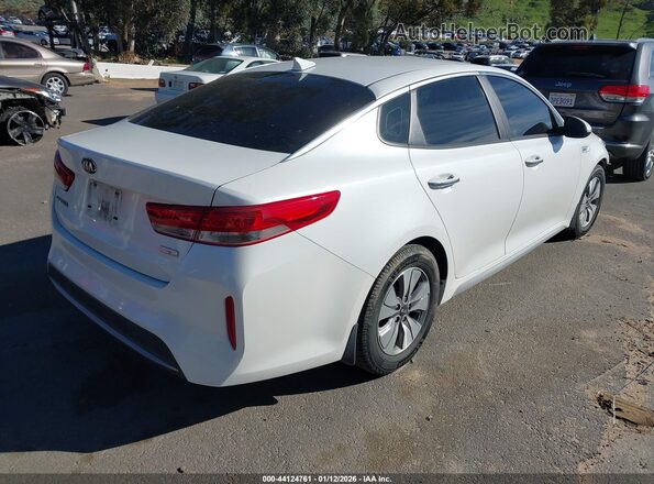 KNAGT4LE6J5024342 2018 KIA OPTIMA HYBRID White Tył prawy