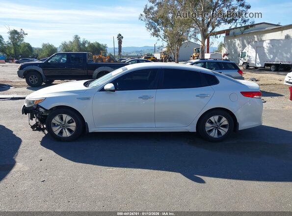 KNAGT4LE6J5024342 2018 KIA OPTIMA HYBRID White Widok wnętrza 360 stopni