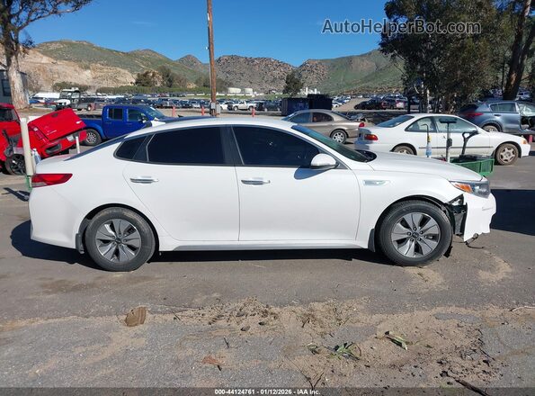 KNAGT4LE6J5024342 2018 KIA OPTIMA HYBRID White Widok wnętrza z tyłu