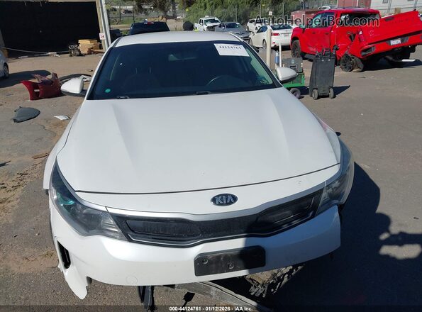 KNAGT4LE6J5024342 2018 KIA OPTIMA HYBRID White Widok zestawu wskaźników