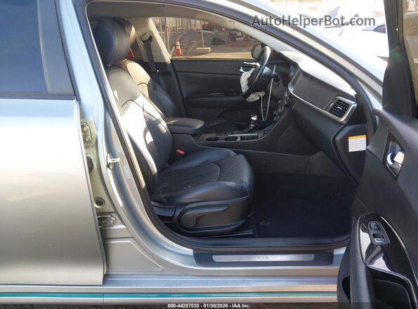 KNAGV4LD0J5022877 2018 KIA OPTIMA PLUG-IN HYBRID Silver Вид салону спереду