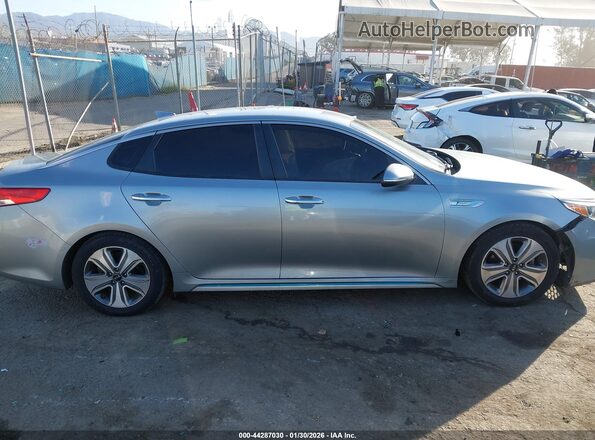 KNAGV4LD0J5022877 2018 KIA OPTIMA PLUG-IN HYBRID Silver Вид задньої частини салону