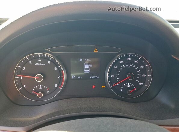 KNALB4J19K5153498 2019 KIA CADENZA White Widok zestawu wskaźników