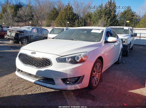 KNALN4D7XG5221483 2016 KIA CADENZA White Առջևի ձախ երեք քառորդ տեսարան