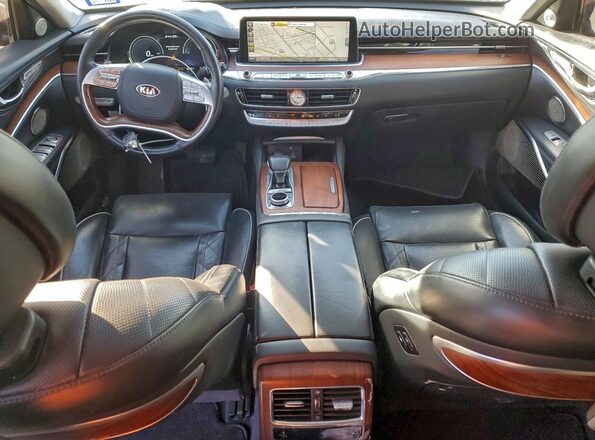 KNAS34J62K6009922 2019 KIA K900 Charcoal წინა პანელის ხედი