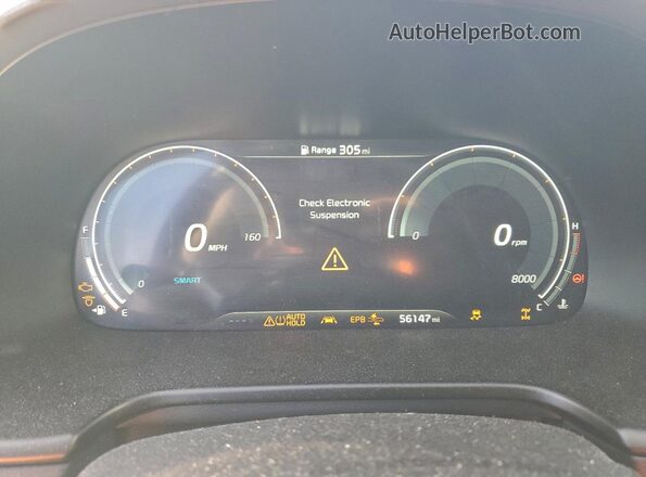 KNAS34J62K6009922 2019 KIA K900 Charcoal ხელსაწყოთა პანელის ხედი