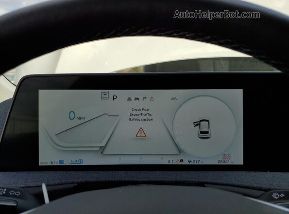 KNDC3DLC6N5073532 2022 KIA EV6 Cream Instrument cluster view