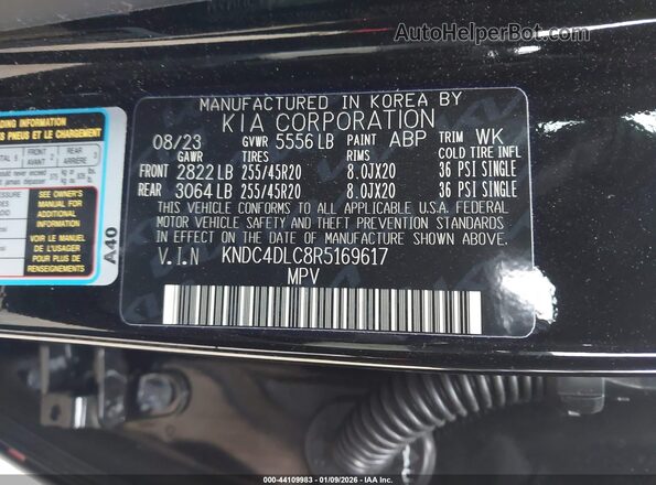 KNDC4DLC8R5169617 2024 KIA EV6 Black Widok komory silnika