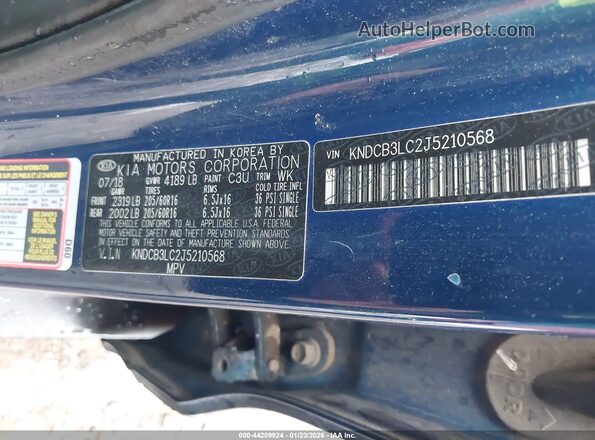 KNDCB3LC2J5210568 2018 KIA NIRO Blue 
